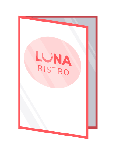 Menu Cover with Clear Pockets