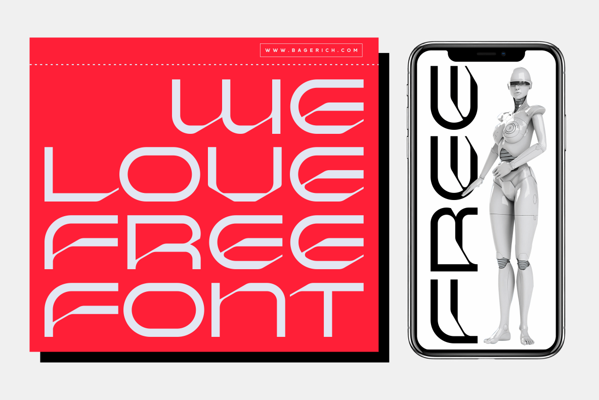 graphic for free - Baunk Typeface