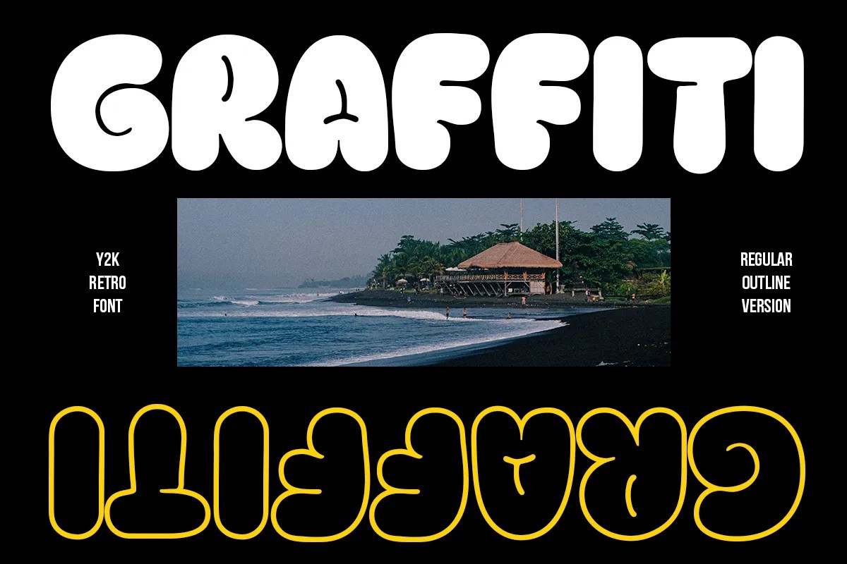 graphic for free - Morage Y2K Retro Font
