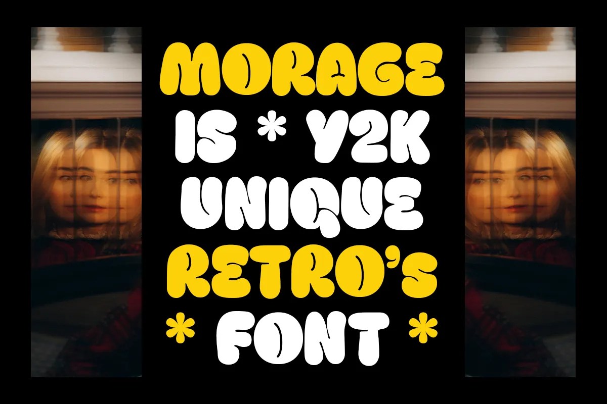 graphic for free - Morage Y2K Retro Font