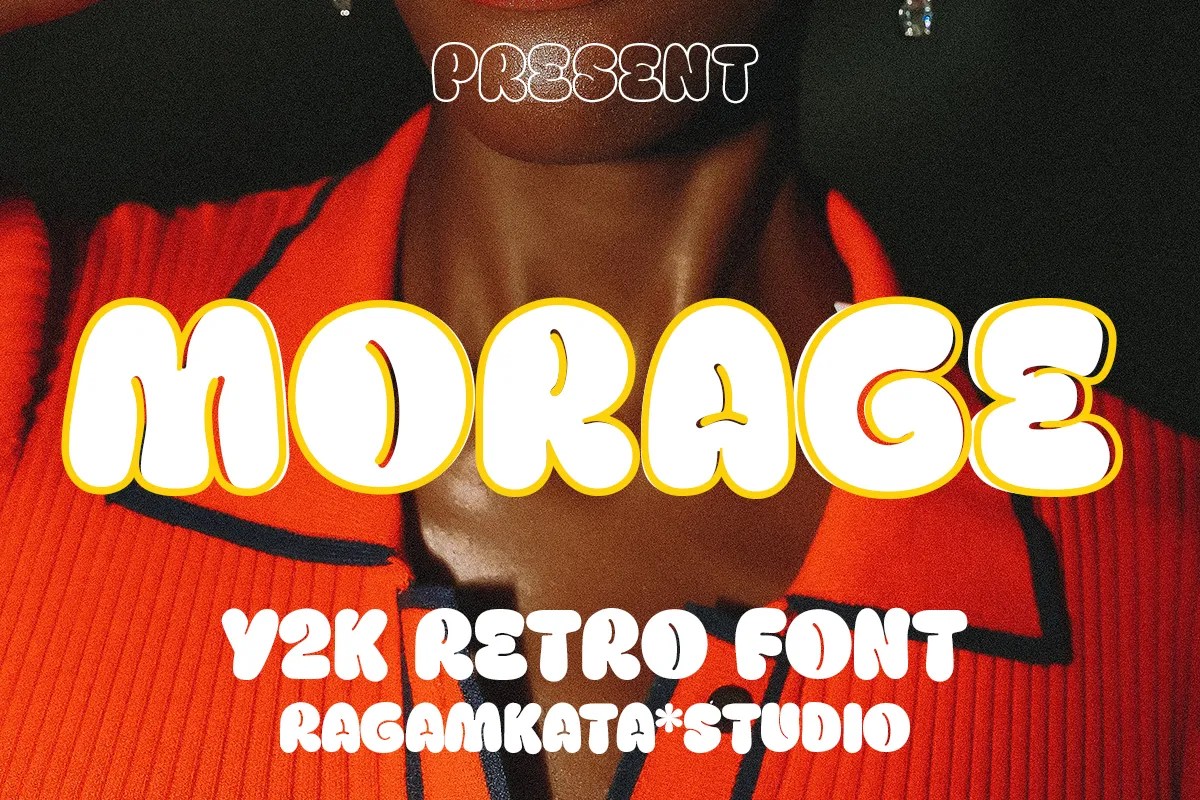 graphic for free - Morage Y2K Retro Font