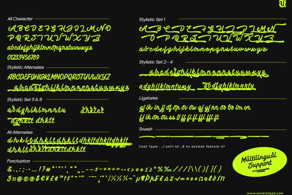 graphic for free - Stickers Bold Modern Script