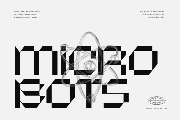 graphic for free - Microbots Futuristic Font