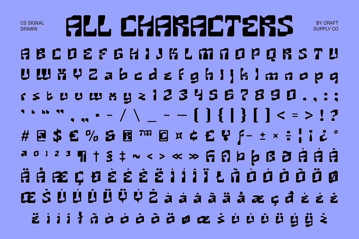 graphic for free - CS Signal Drawn Font