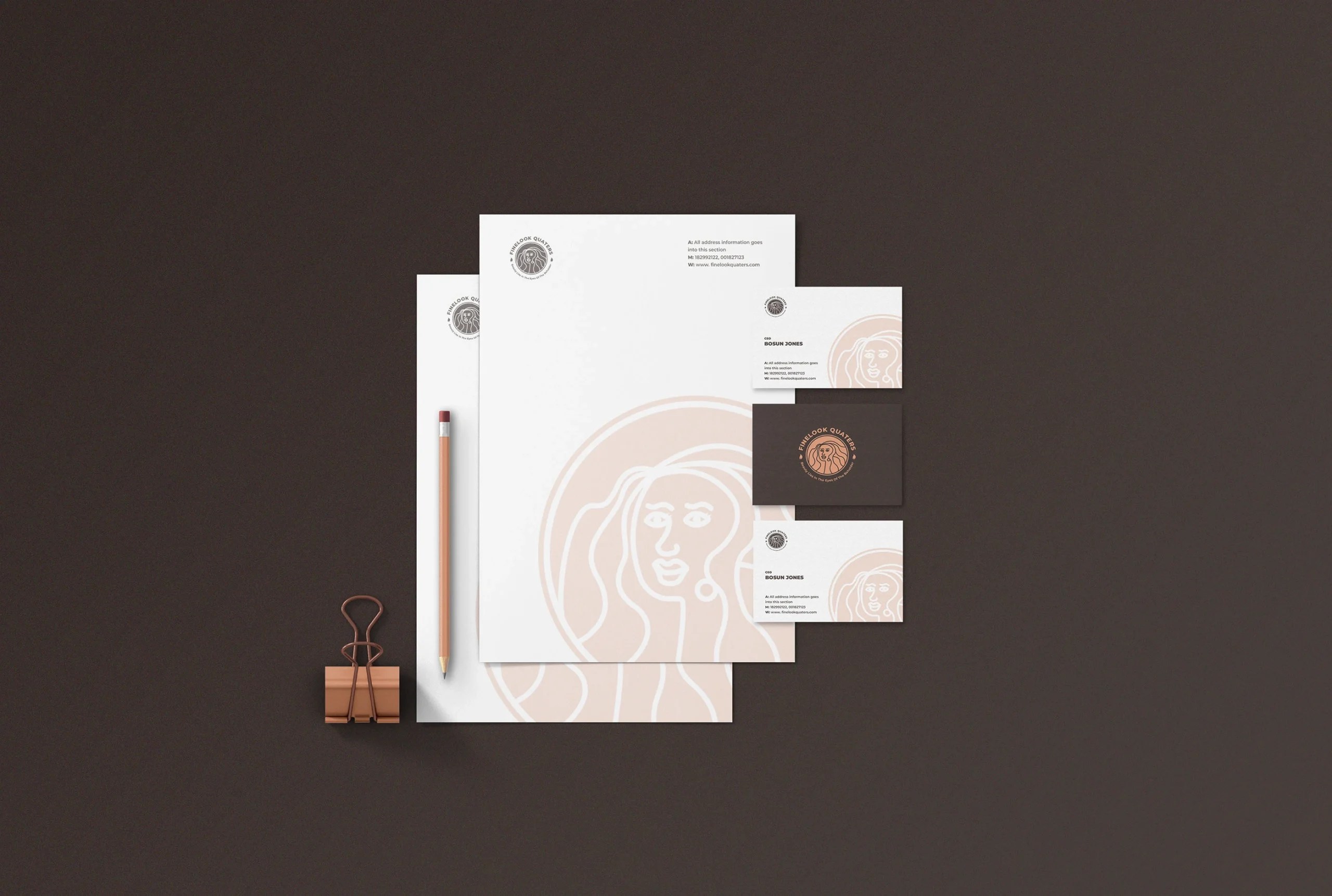 graphic for free - Branding Stationery Mockup
