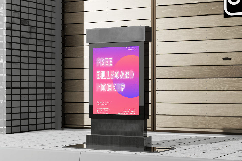 500+ vectors, stock photos & psd files. Free Billboard Lightbox Mockup Graphicgata