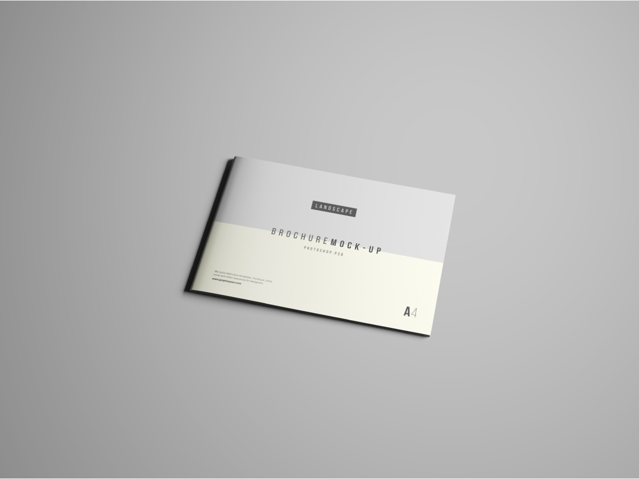 Click above link to download . A4 Landscape Brochure Mockup Free Download Stok Image Vector Free