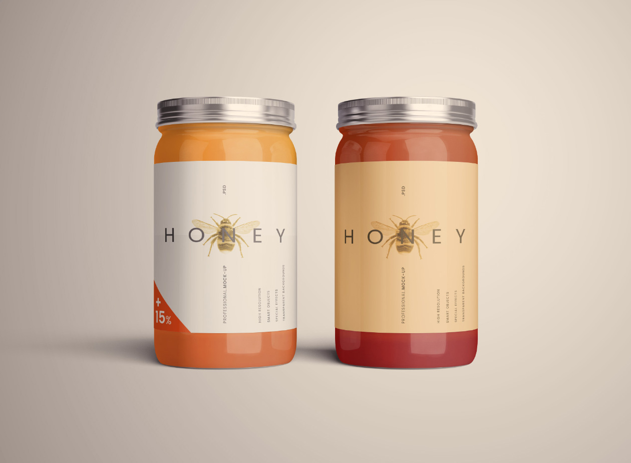 Free cosmetic jar mockup · 3. Standard Glass Jar Mockups