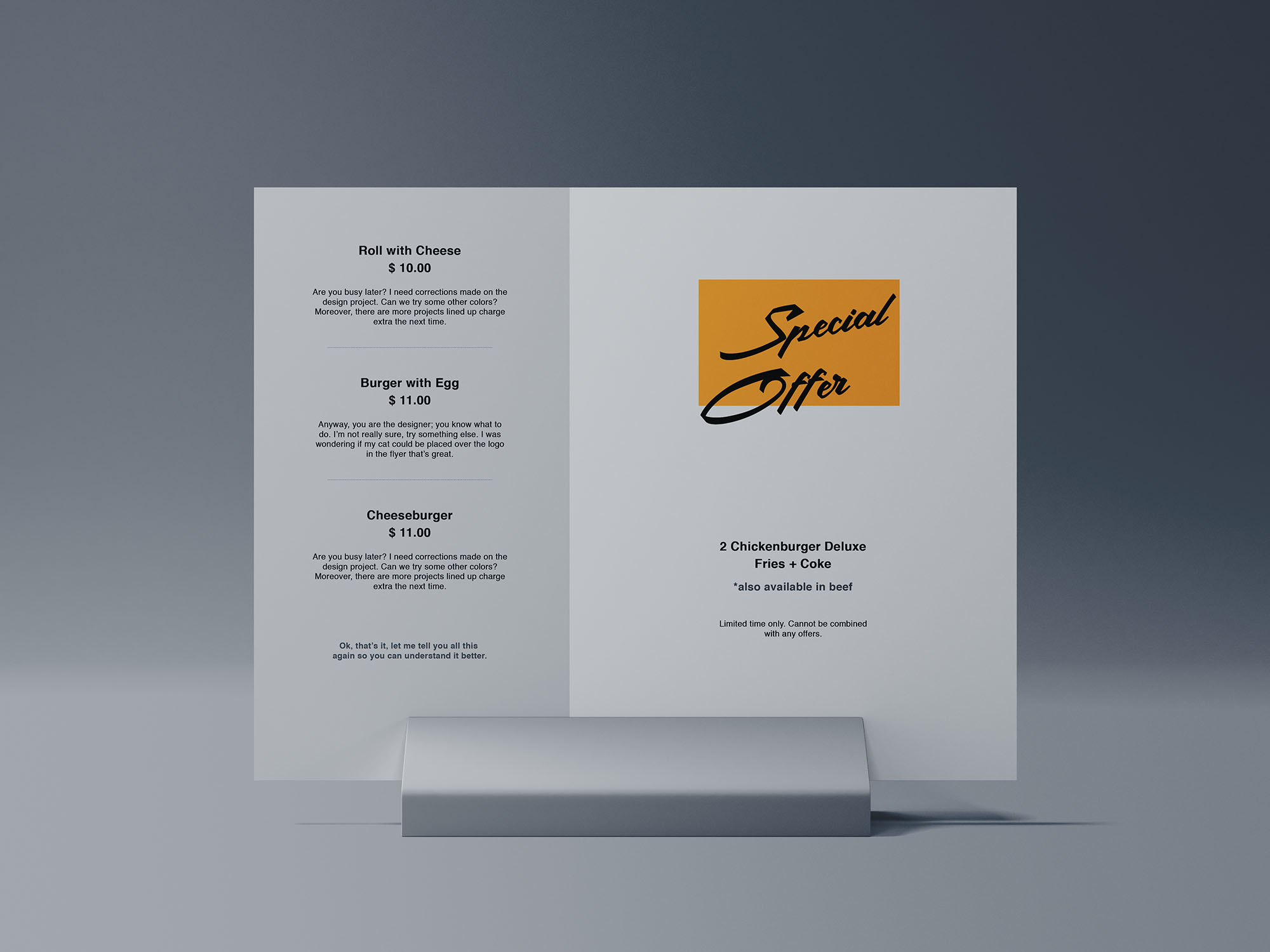 Promoting your business or your brand by displaying it on a custom tent or canopy will allow maximum visibility at your next professional event. Front Table Tent Mockup