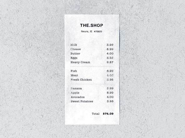 Todays mockup is very simple, but in some cases it may be a real lifesaver. Store Receipt Mockup