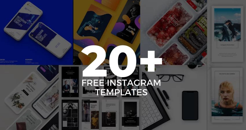 Even though the template is designed with a new year theme, you can replace the post slices with your own promotional text or photo collages. 20 Free Instagram Psd Templates 2022 Graphic Pie