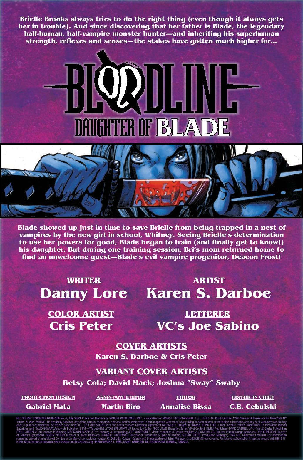Preview: Bloodline: Daughter of Blade #4 - Graphic Policy