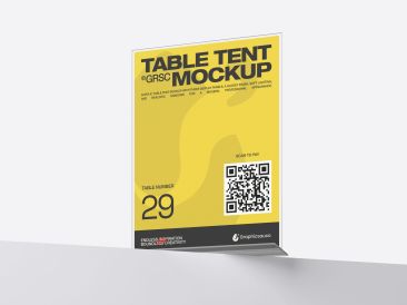 Acrylic Table Tent Low Angle View thumbnail