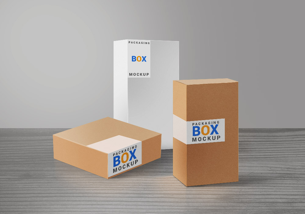 Because the uses are so varied they come in a variety of different sizes. Product Packaging Boxes Psd Mockup Graphicsfuel