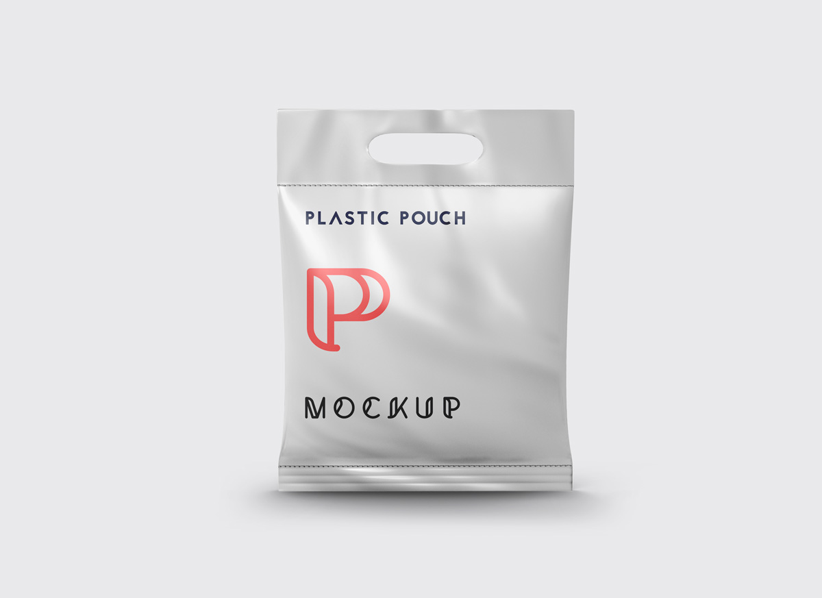 Plastic pouch packaging mockup (free). Plastic Pouch Packaging Mockups