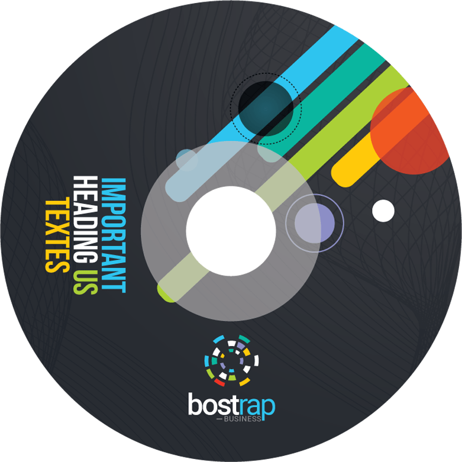 Colorful cd sleeve and sticker template