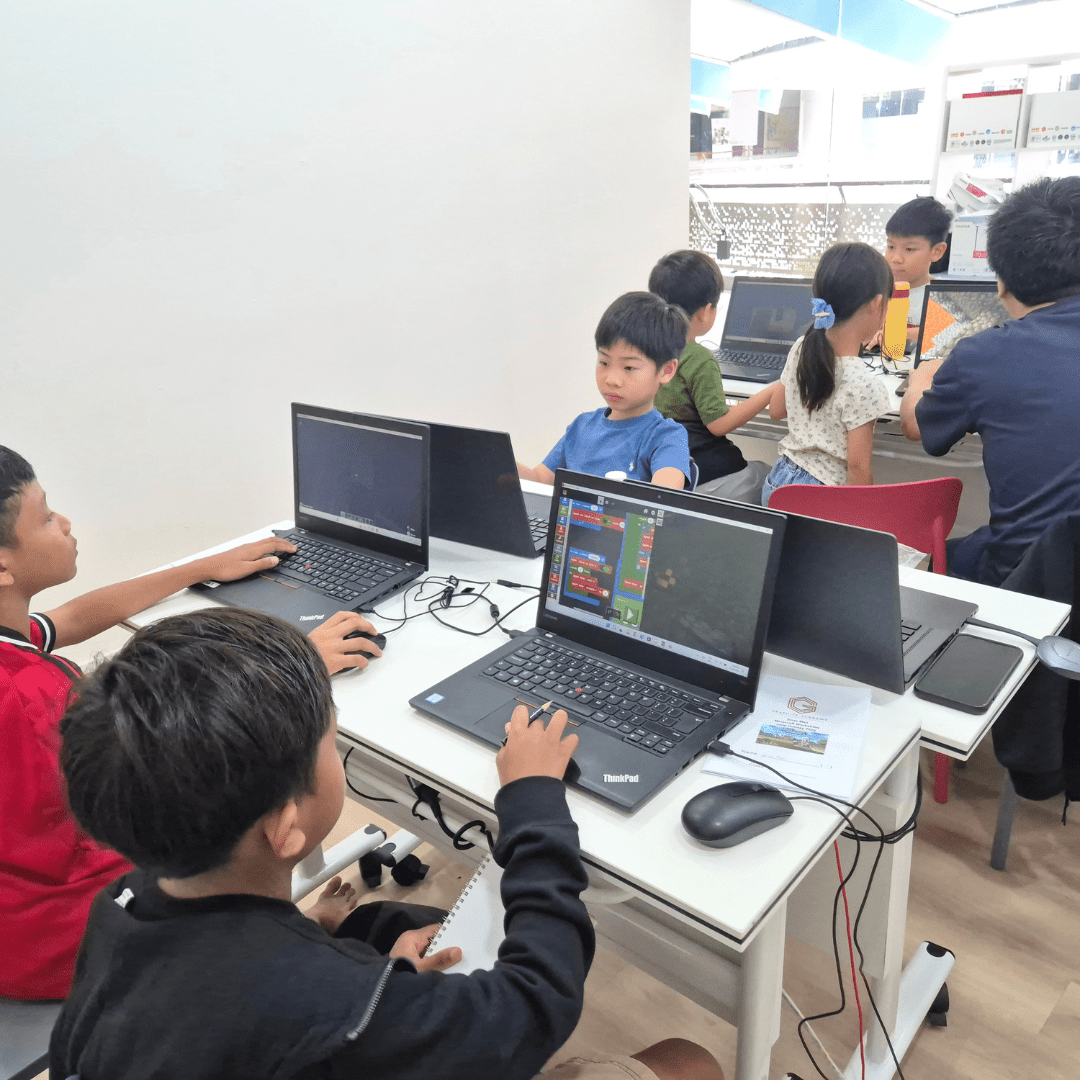 Students coding