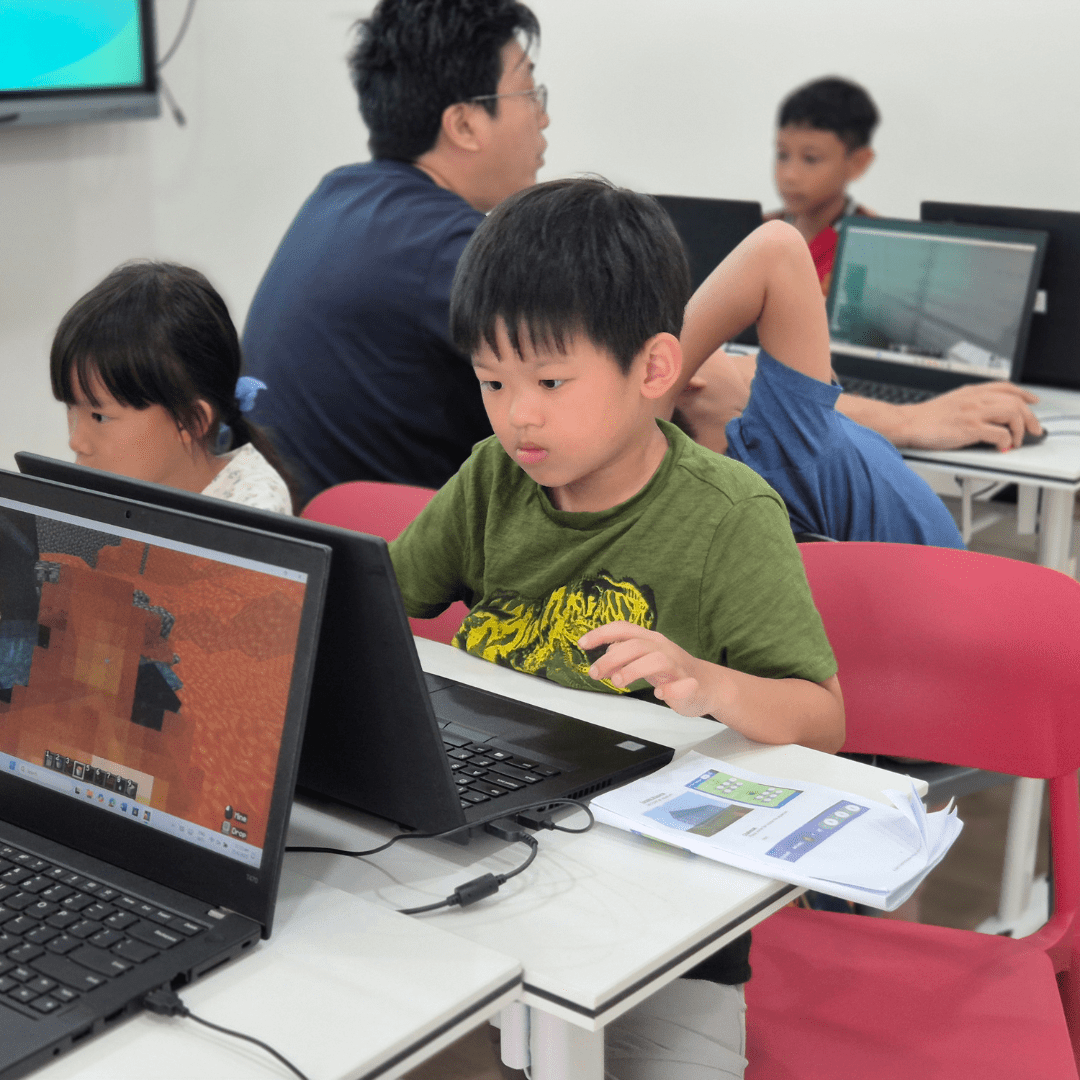 Students coding