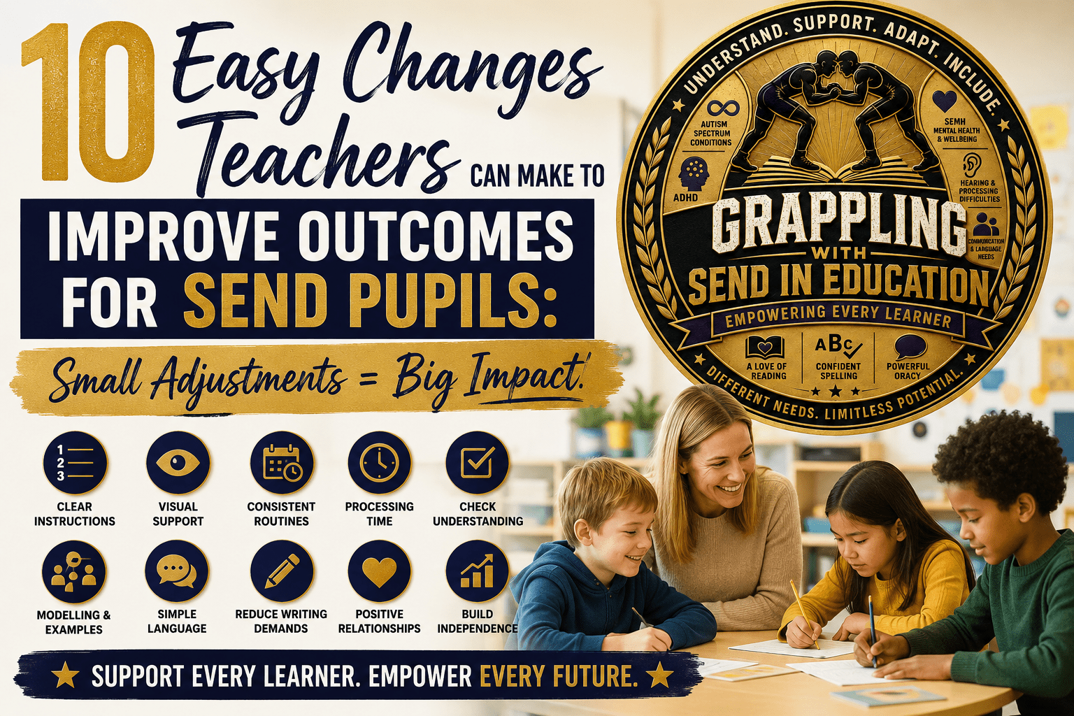 10 Easy Changes Teachers Can Make to Improve Outcomes for SEND Pupils: Small Adjustments = Big Impact!