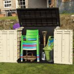 Keter Store It Out Max with some stored items Keter Store It Out Max with some stored items