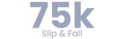 An image representing trial verdict or settlement of a 75k Slip & Fall Premises Liability lawsuit resulting in a slip and fall win of seventy five thousand dollars
