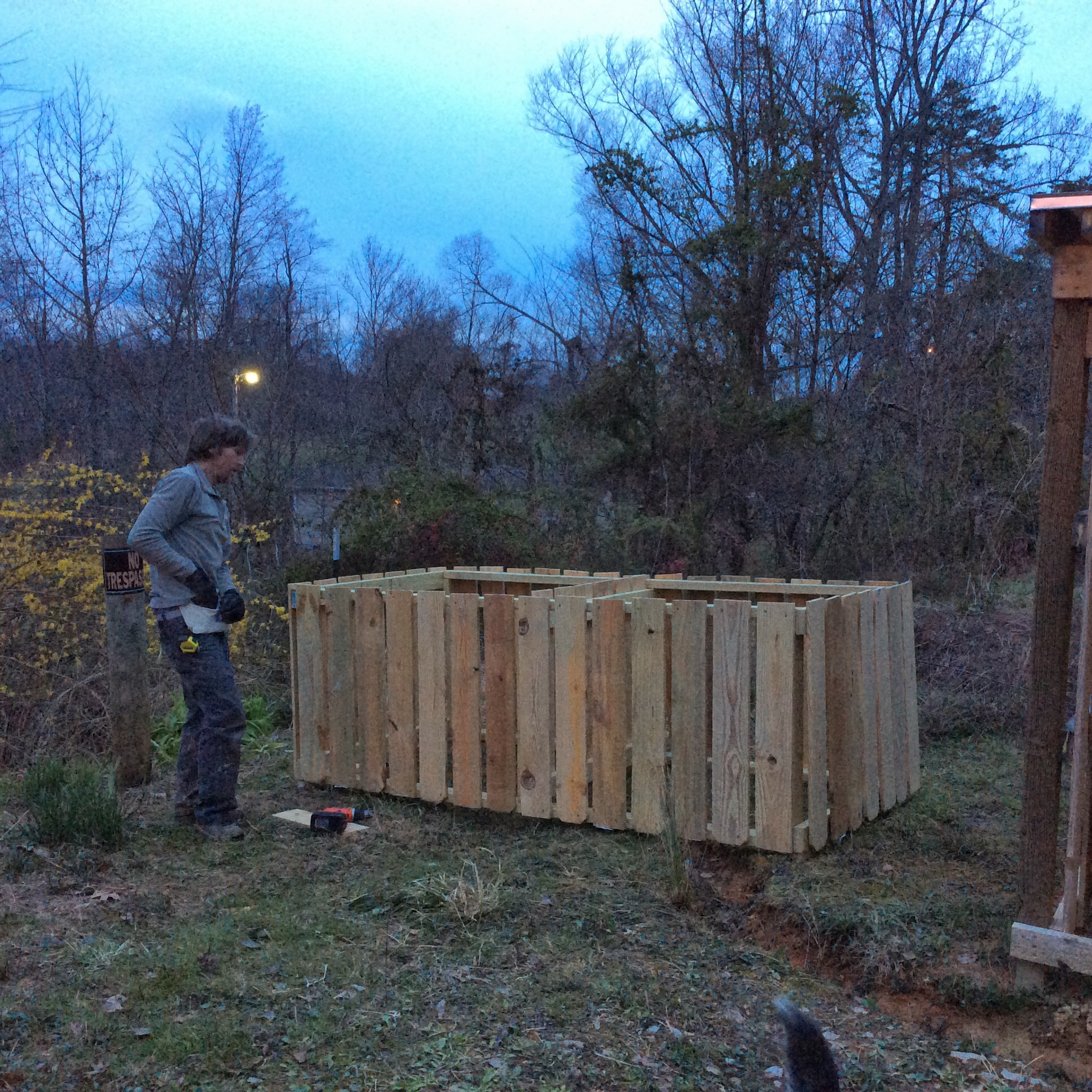 Compost bins, yay!