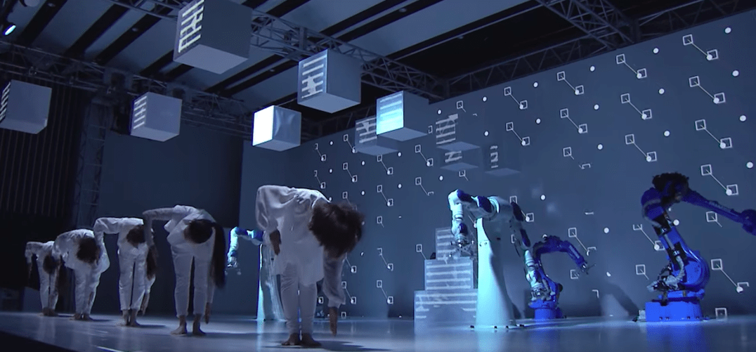 discrete figures' performance by Rhizomatiks x Elevenplay - Gray Area