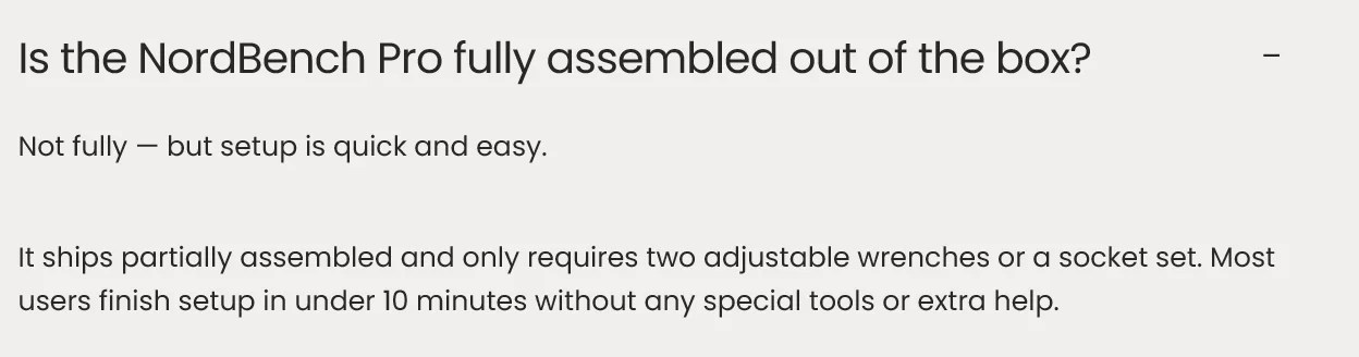 NordBenchProAsssembly