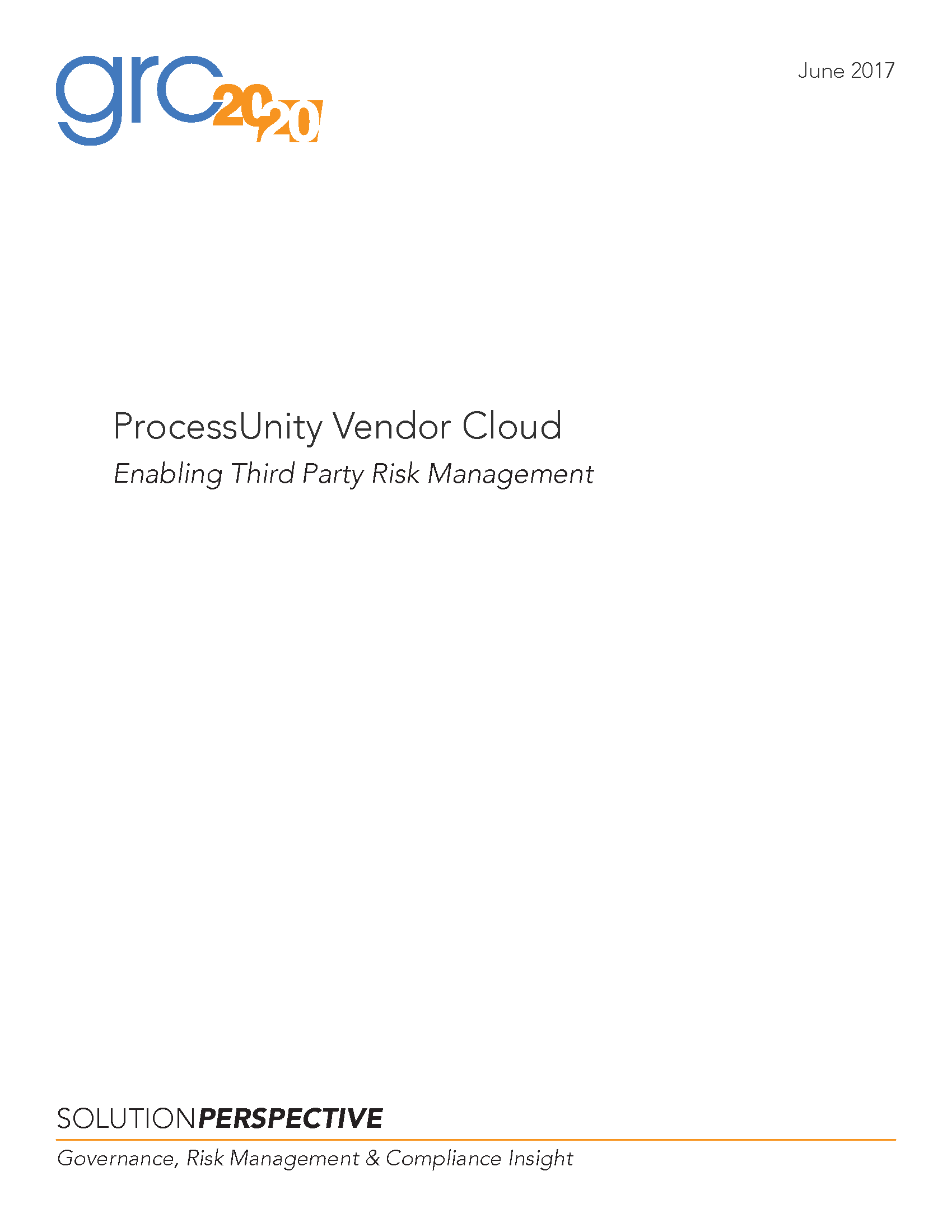 ProcessUnity Vendor Cloud