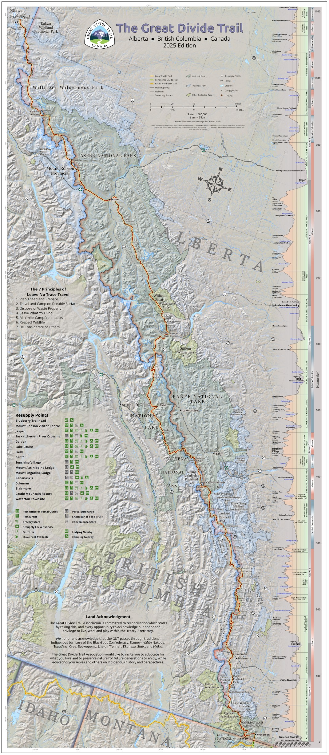 Maps The Great Divide Trail Association Postermap.