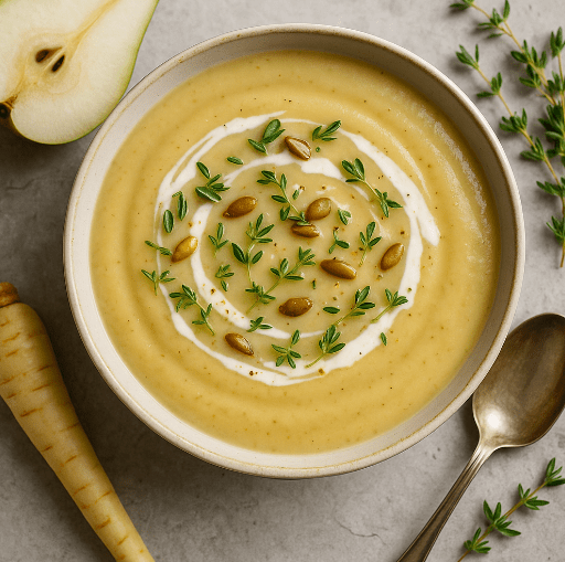 Parsnip, Pear & Thyme Soup