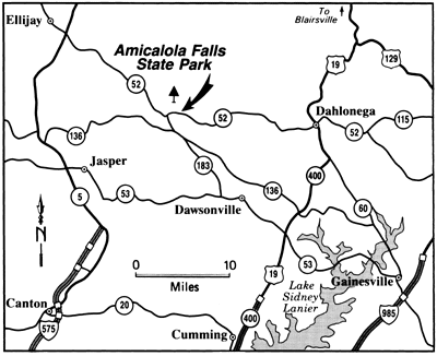 Amicalola Falls Amicalomap.