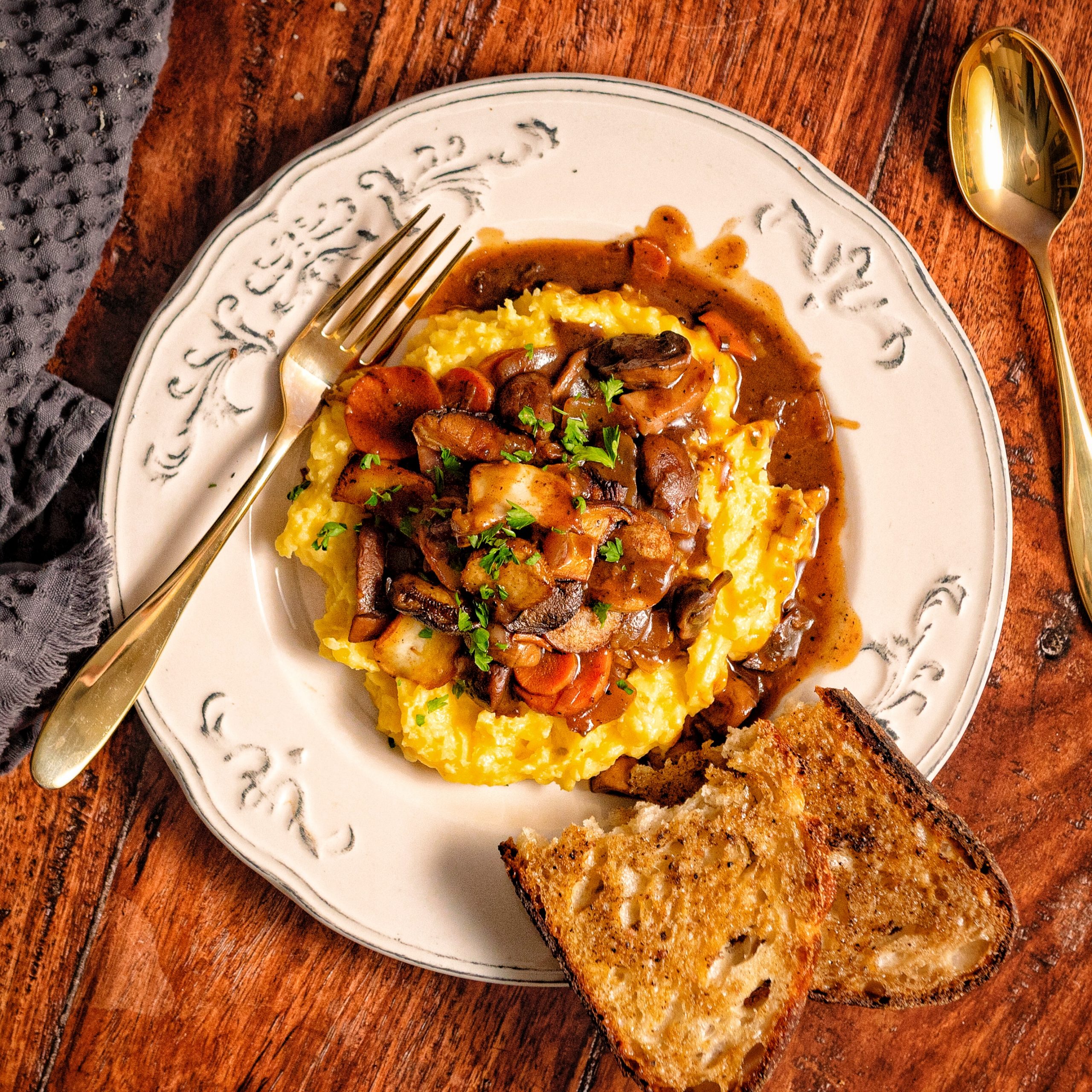 Mushroom Bourguignon