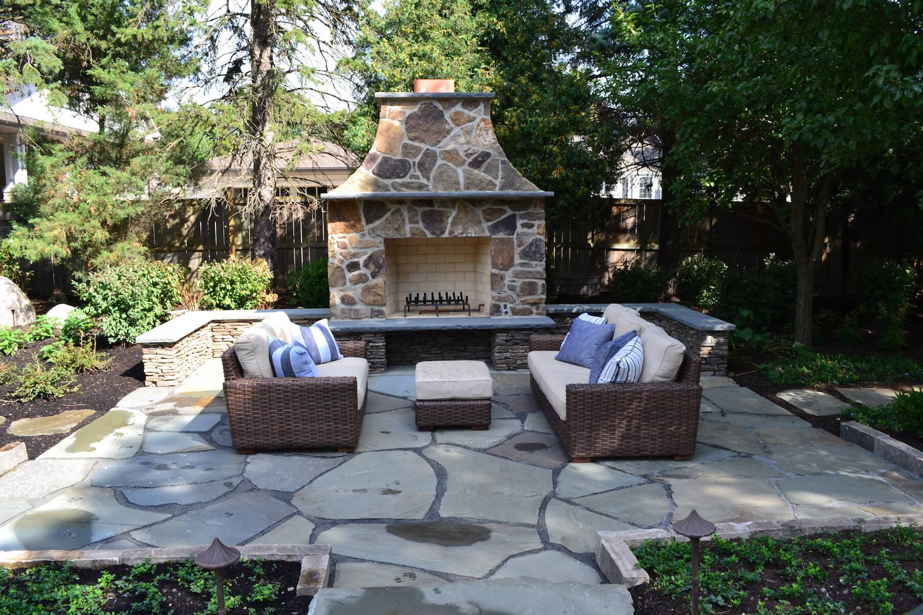 Brick Paver Patio Fireplace Design Troy Mi 48043 Outdoor Fireplace Designs