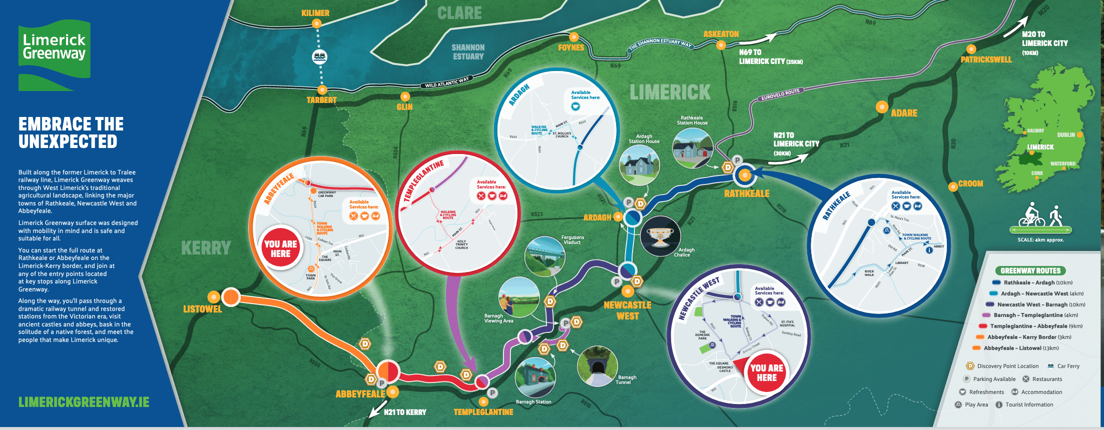 Limerick Greenway Map Barnagh Greenway Hub TYAQZG Limerick Greenway Map 