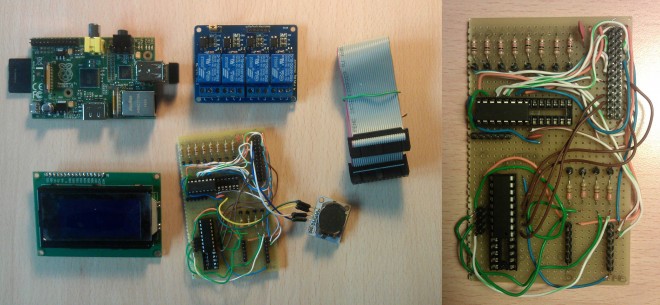 Componenti e prototipo della scheda di controllo