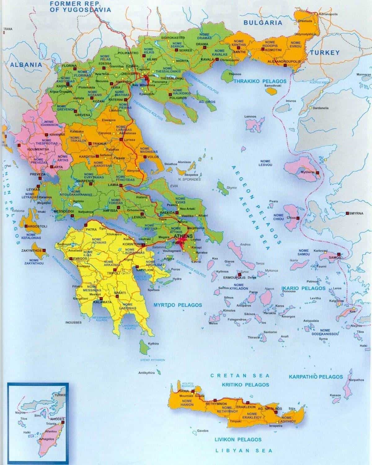 A Greece Road Trip Best Itineraries For Exploring Greece By Car Map1 