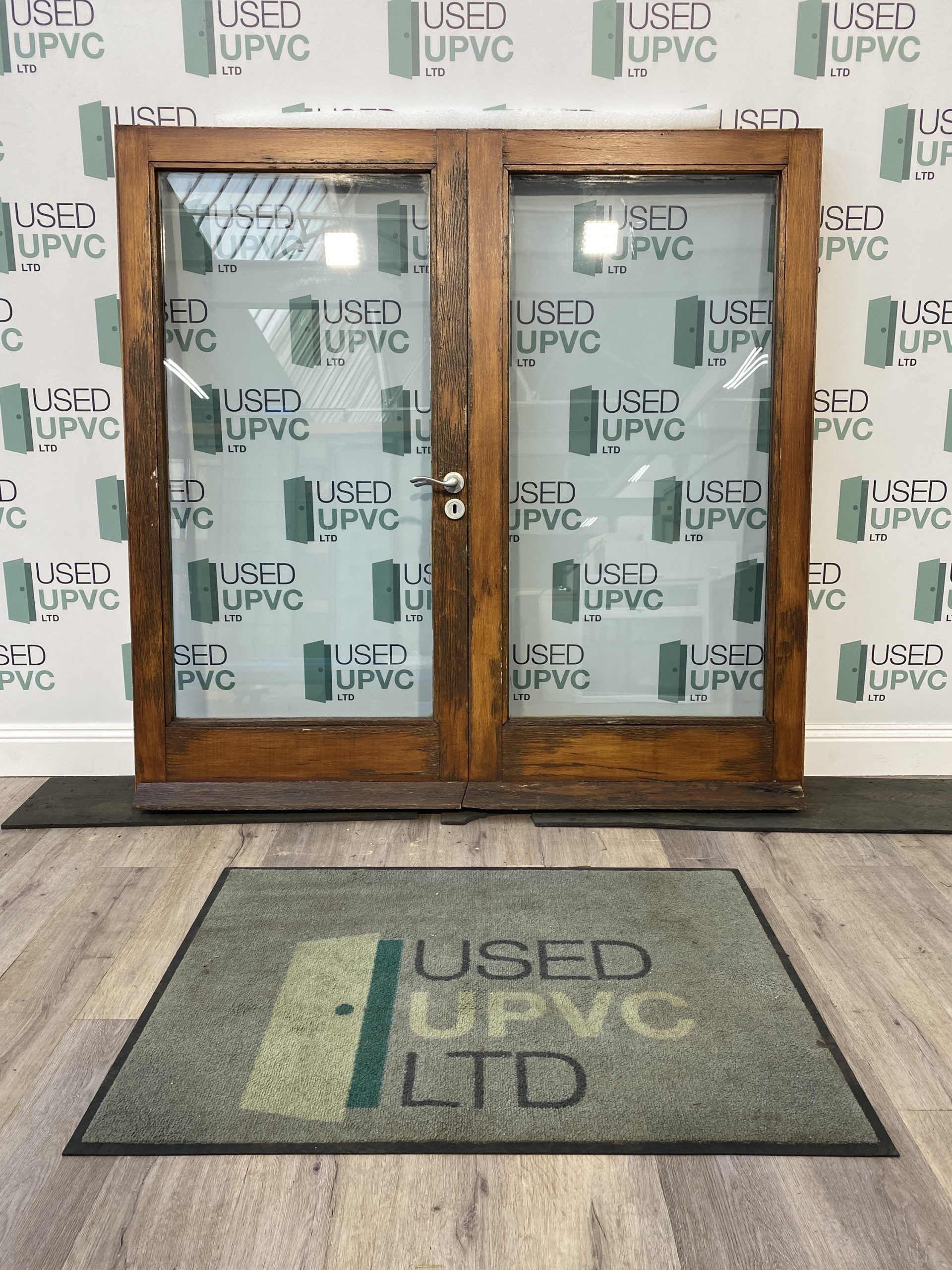 Solid Oak French Doors Inwards Opening Opens Wooden Hardwood External