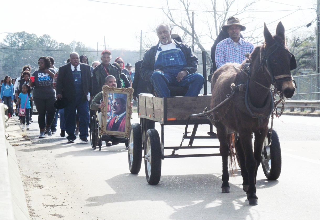 Mule wagon leads MLK Birthday March in Eutaw Greene County Democrat