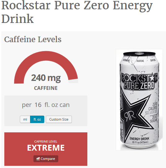 rockstar zero caffeine