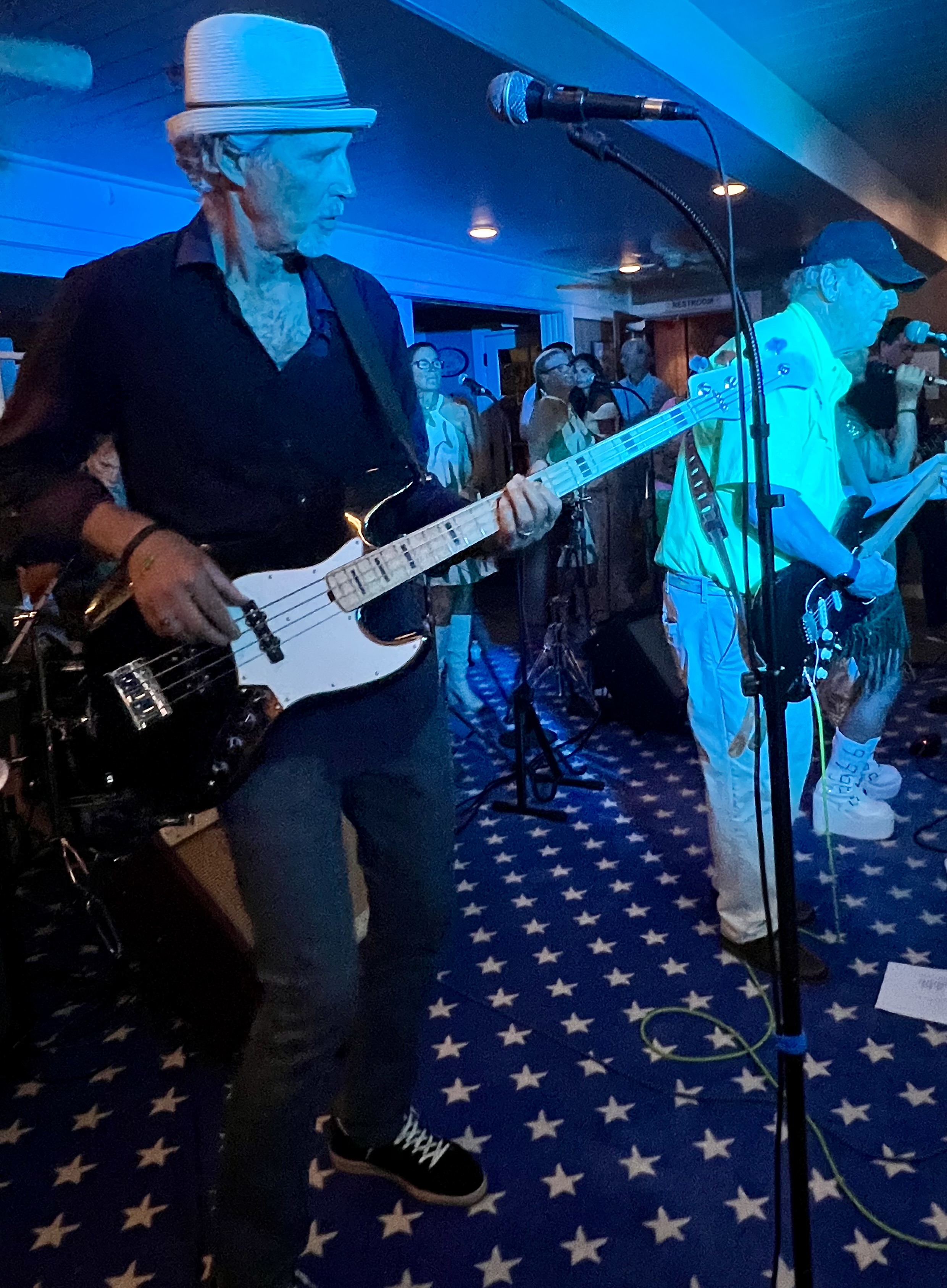 Green Flash guitarist performing live on stage. Jimmy G brings a deep groove and musical versatility to the band