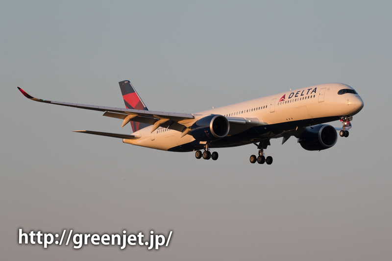 デルタ航空のエアバスA350＠畑ポイント | MGT Greenjet 飛行機撮影記