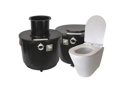 Affordable and high-capacity composting toilet systems for homes, tiny houses, and commercial use.