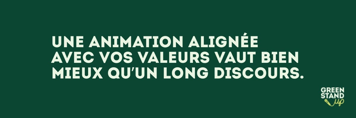 Une animation alignée vaut mieux qu’un long discours.