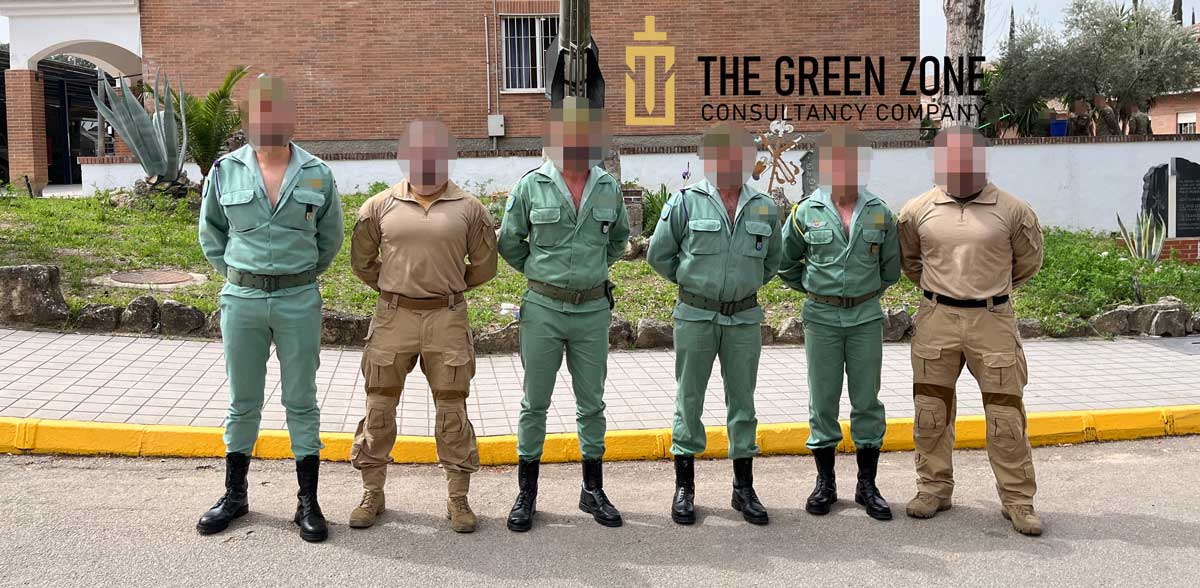 The Green Zone instructors with a trained military unit
