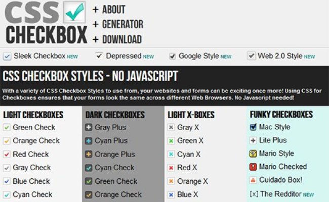Custom Checkboxes Styling Without JavaScript – CSS Checkbox - Greepit.com