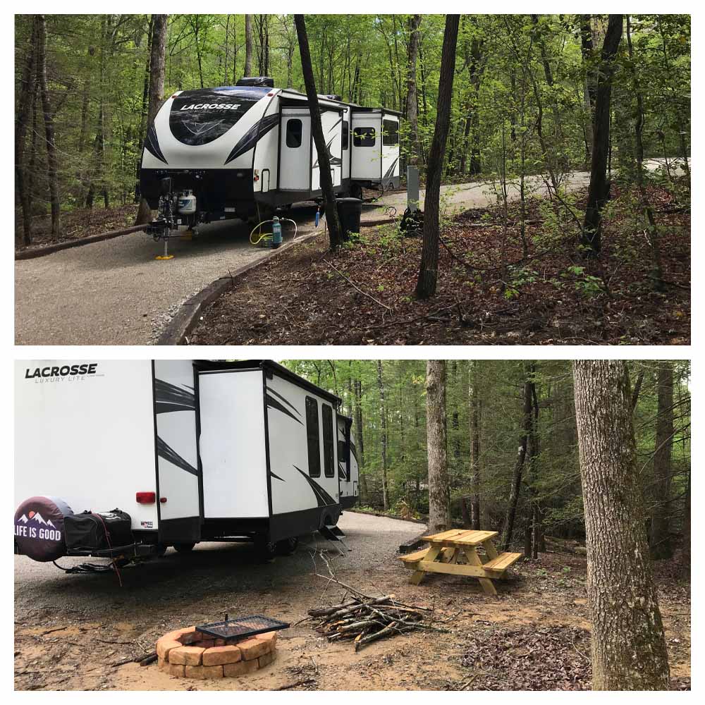 Shaded Pull Thru RV Sites