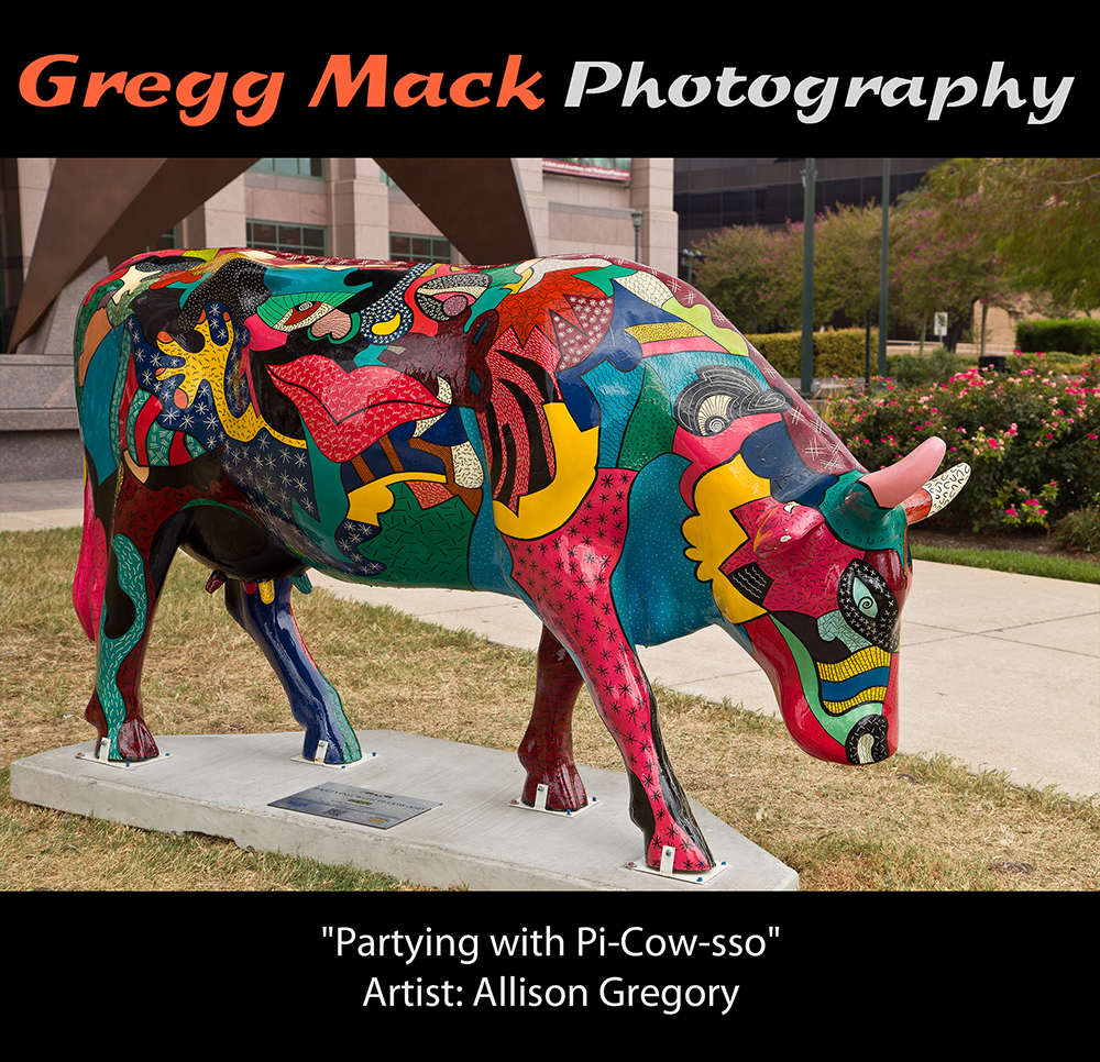 CowParade Austin Calendar – September – Partying with Pi-COW-sso