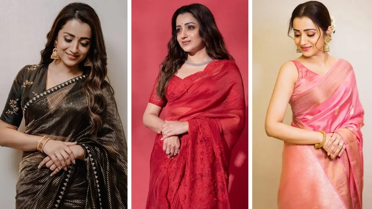 Trisha Krishnan Saree Looks
