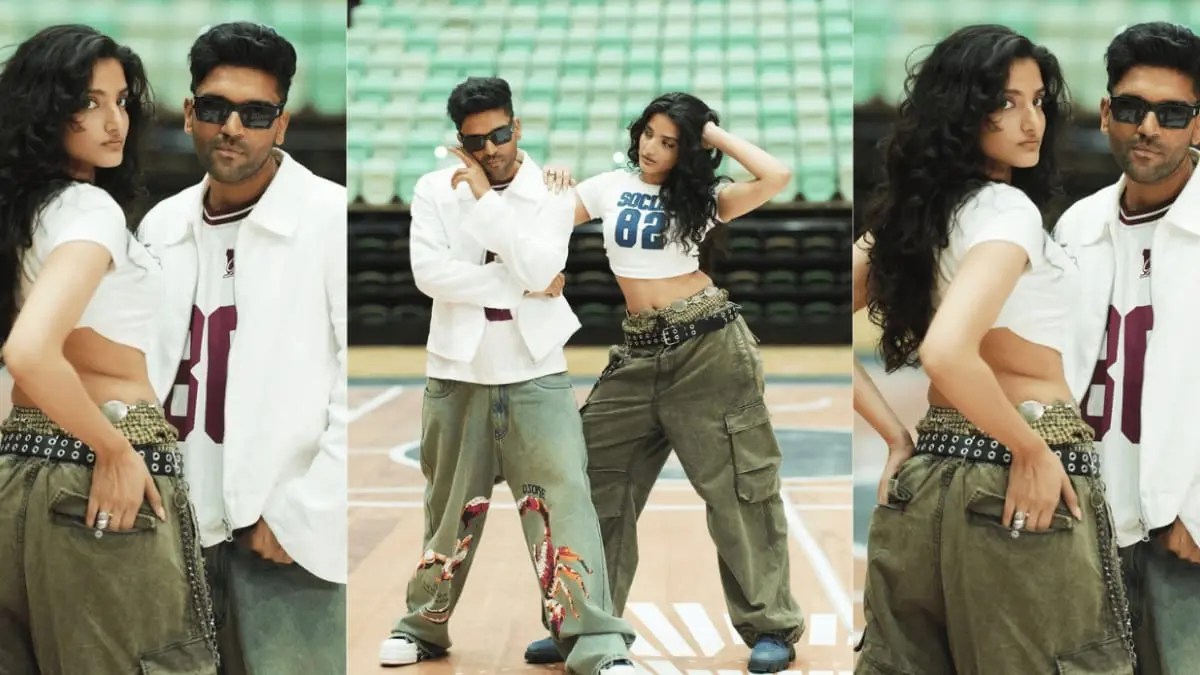 Guru Randhawa with co-star in Azul song shoot.